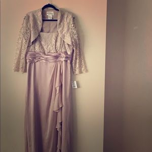 Long champagne dress